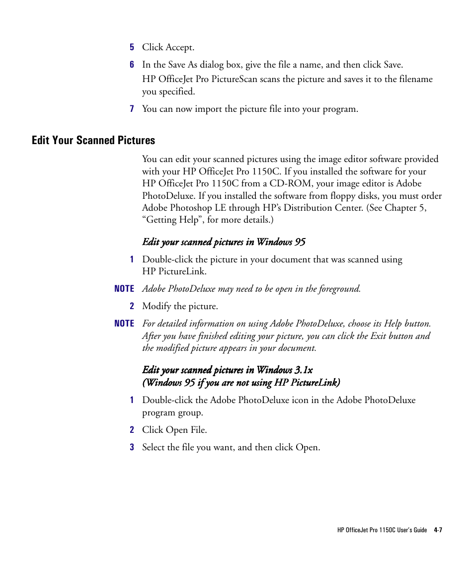 HP Officejet Pro 1150cse All-in-One Printer User Manual | Page 46 / 74