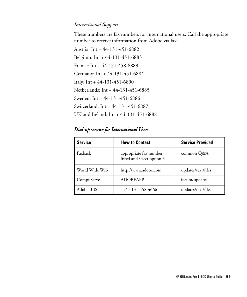 HP Officejet Pro 1150cse All-in-One Printer User Manual | Page 55 / 74