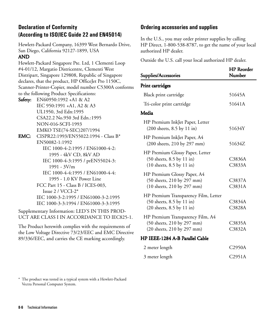 Ordering accessories and supplies | HP Officejet Pro 1150cse All-in-One Printer User Manual | Page 70 / 74