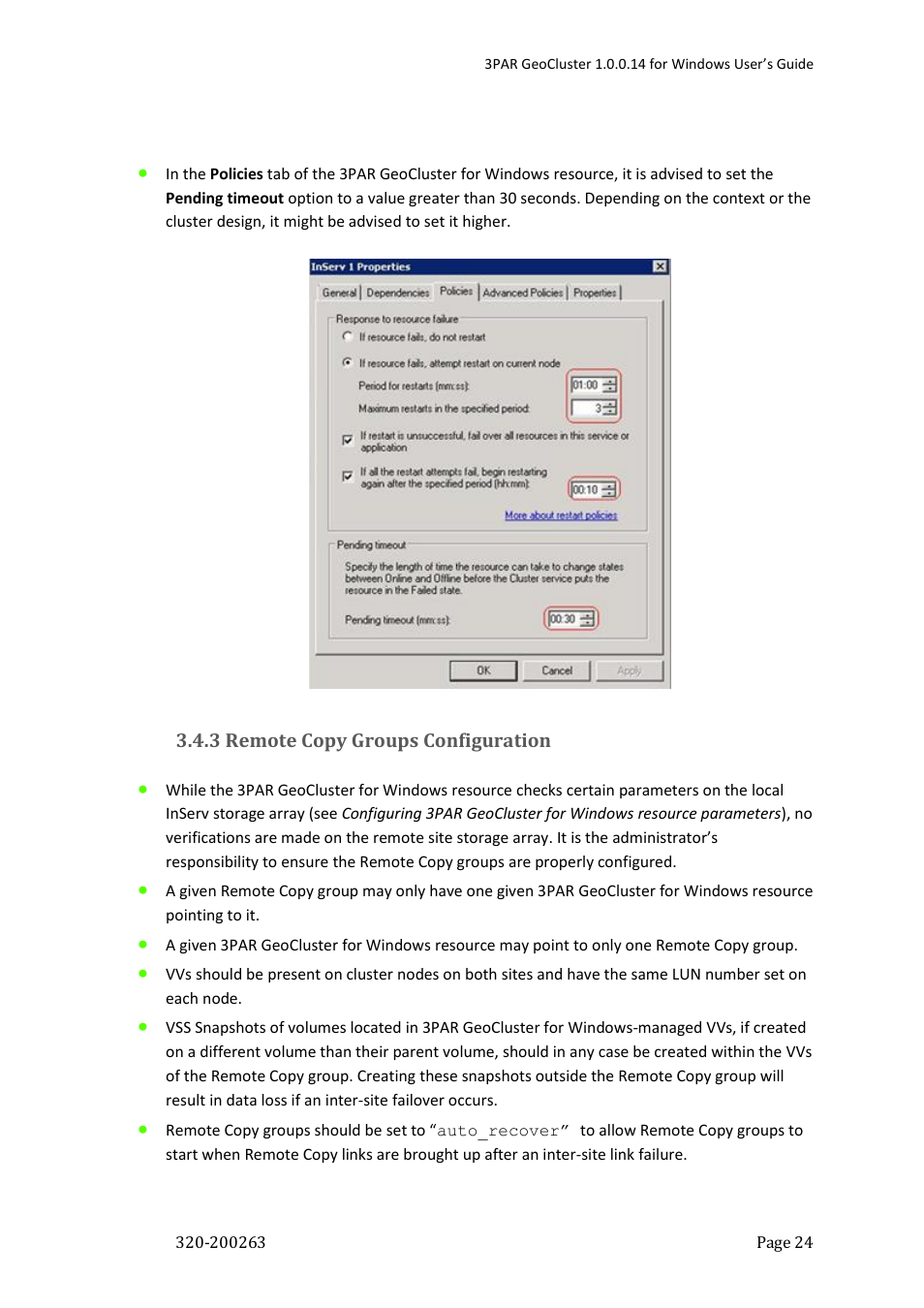 HP 3PAR Geocluster Software User Manual | Page 24 / 49