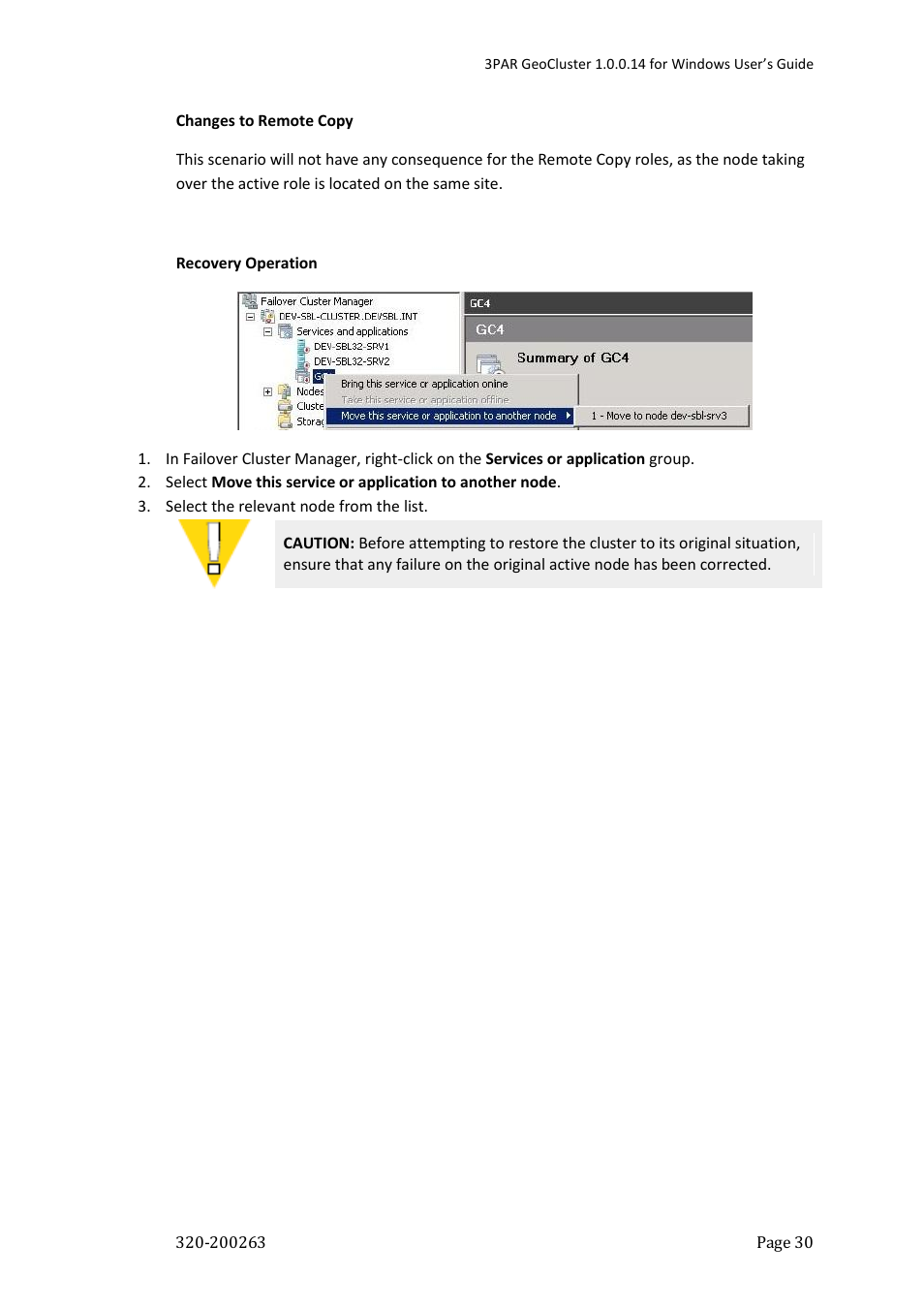HP 3PAR Geocluster Software User Manual | Page 30 / 49