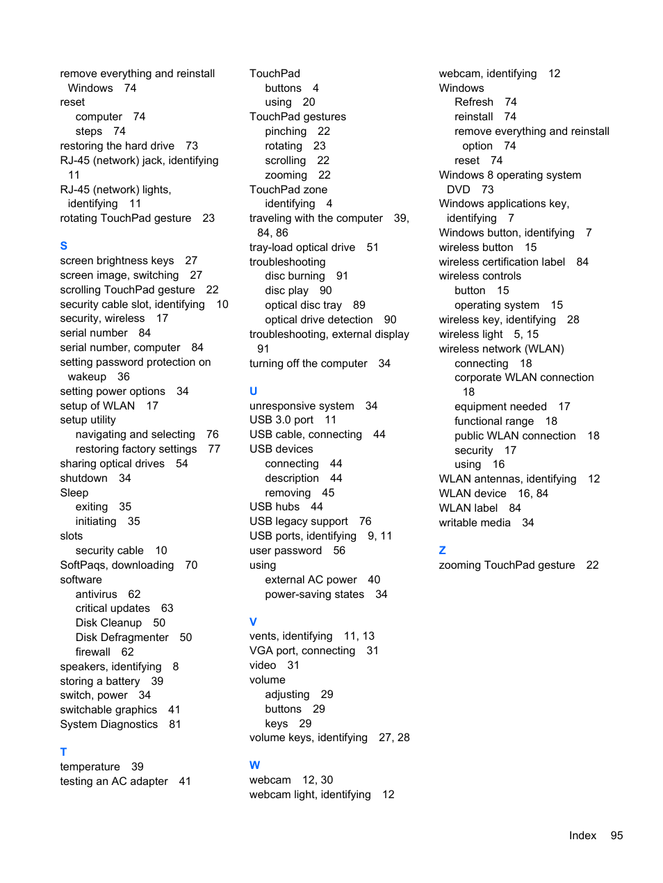 HP 242 G1 Notebook PC User Manual | Page 105 / 105