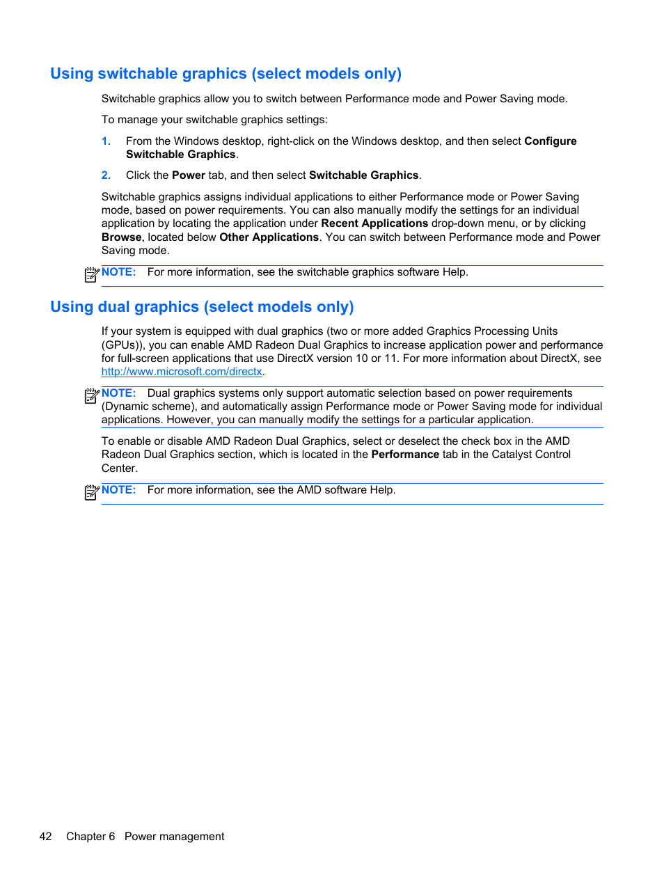 Using switchable graphics (select models only), Using dual graphics (select models only) | HP 242 G1 Notebook PC User Manual | Page 52 / 105