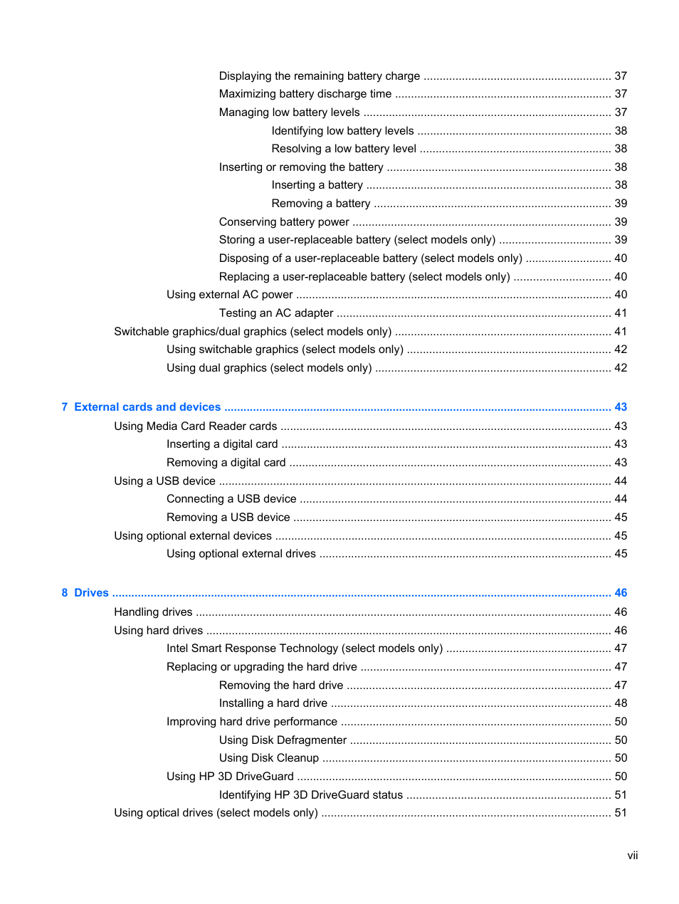 HP 242 G1 Notebook PC User Manual | Page 7 / 105