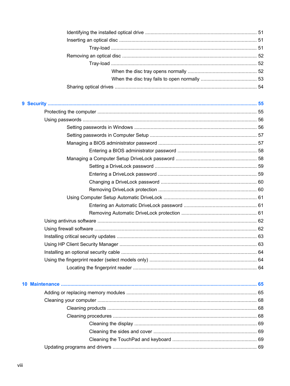 HP 242 G1 Notebook PC User Manual | Page 8 / 105