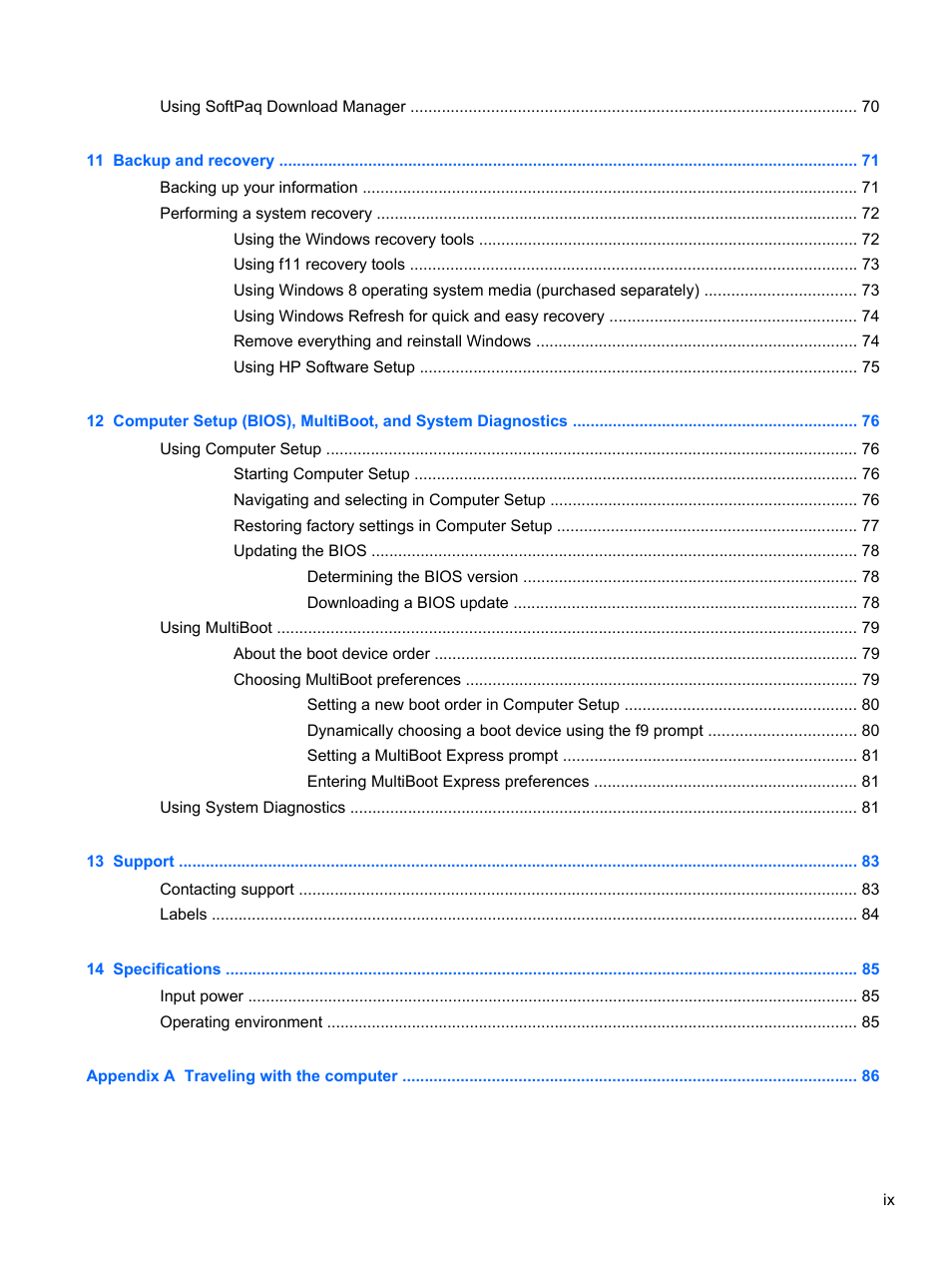 HP 242 G1 Notebook PC User Manual | Page 9 / 105