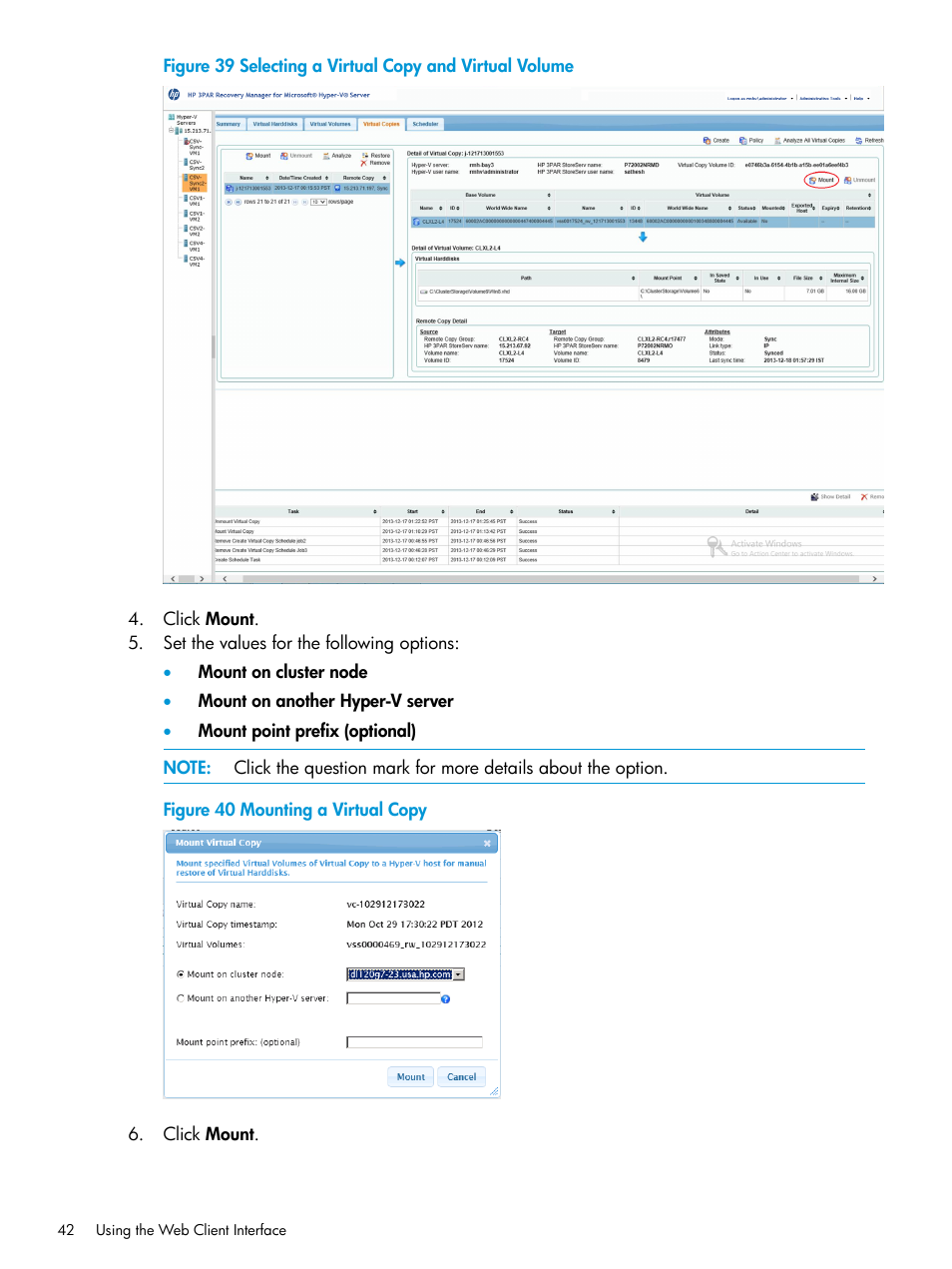 HP 3PAR Application Software Suite for Microsoft Hyper-V User Manual | Page 42 / 106