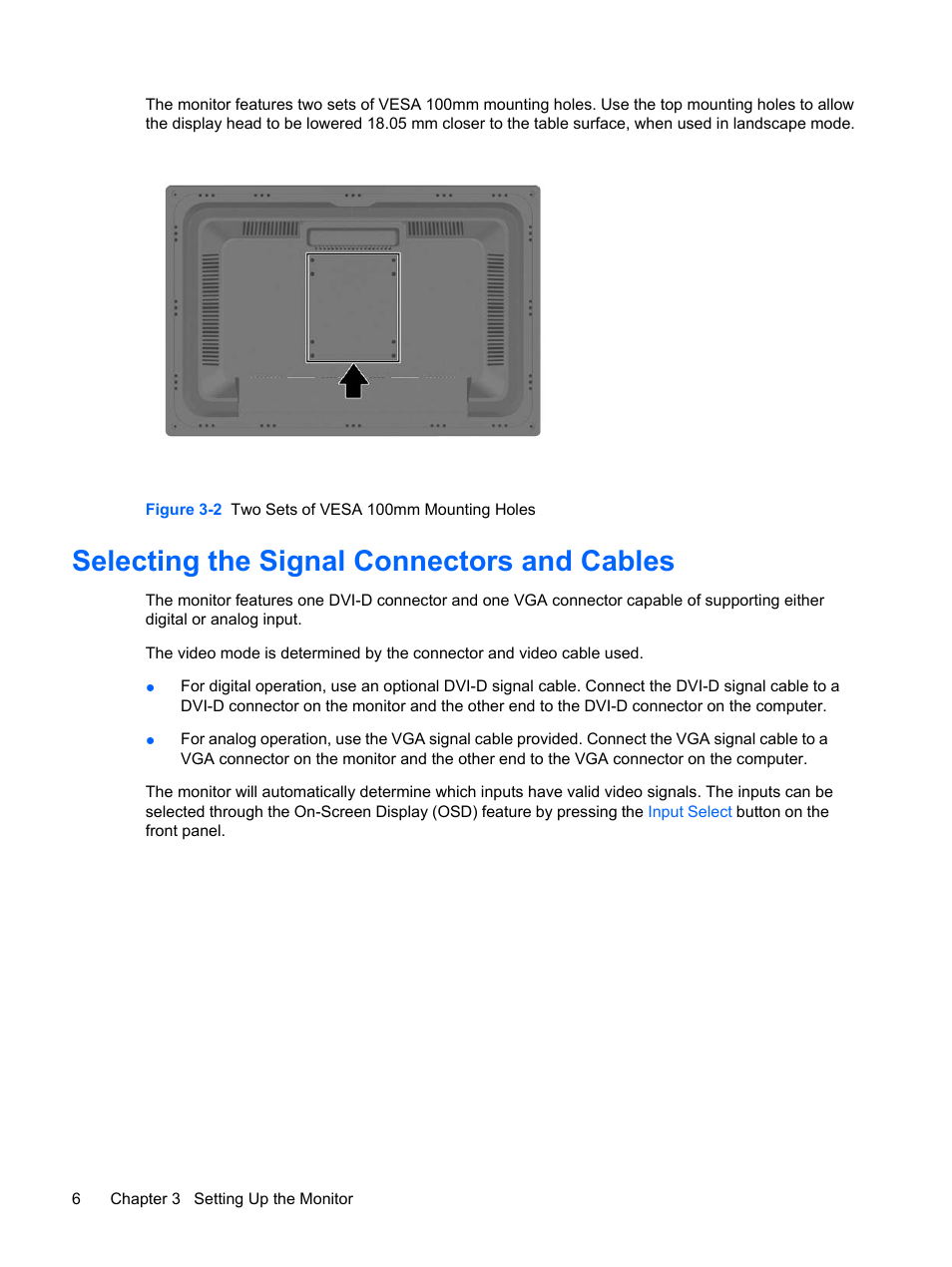 Selecting the signal connectors and cables | HP L2045w 20-inch Widescreen LCD Monitor User Manual | Page 12 / 52