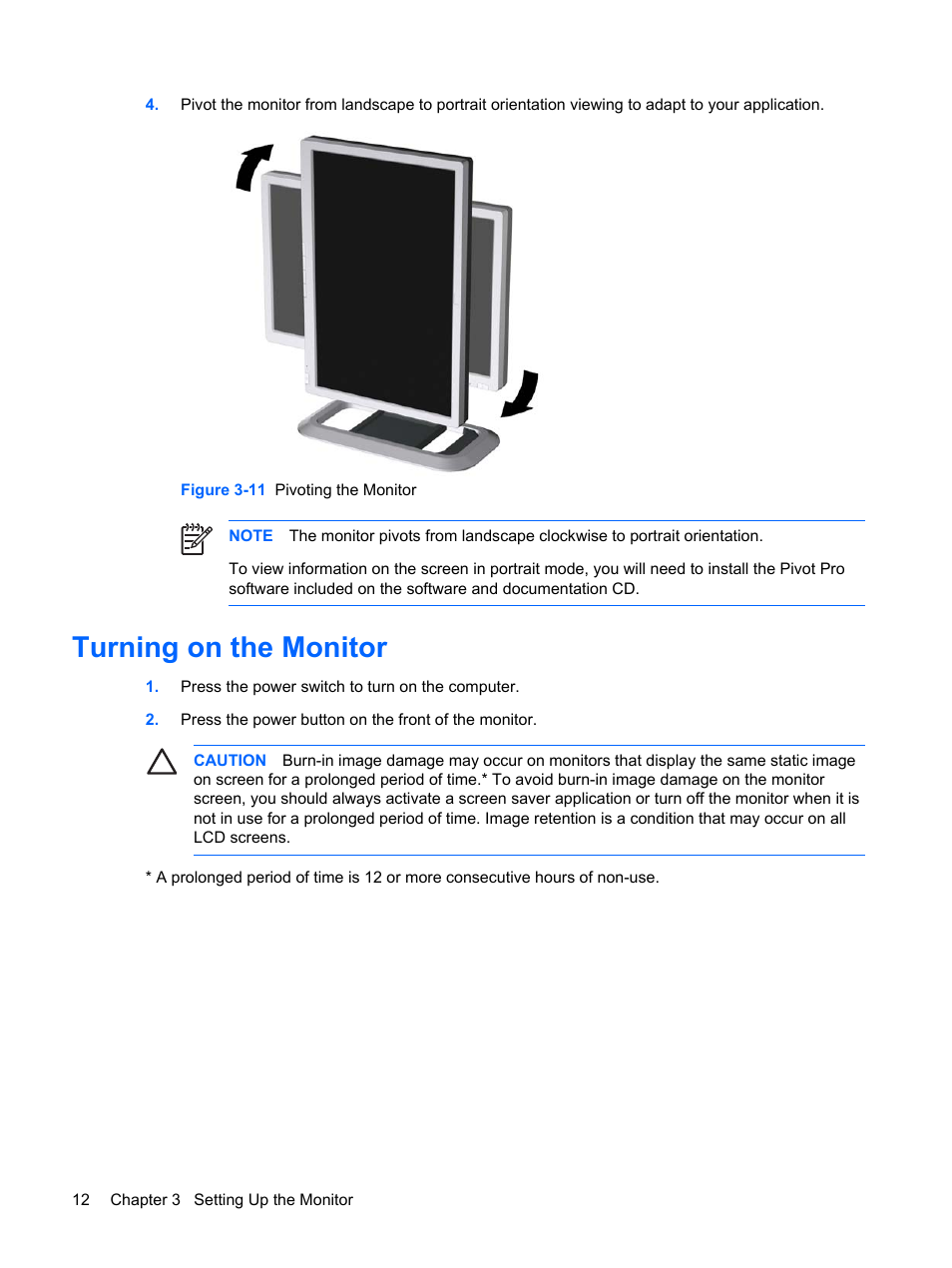 Turning on the monitor | HP L2045w 20-inch Widescreen LCD Monitor User Manual | Page 18 / 52