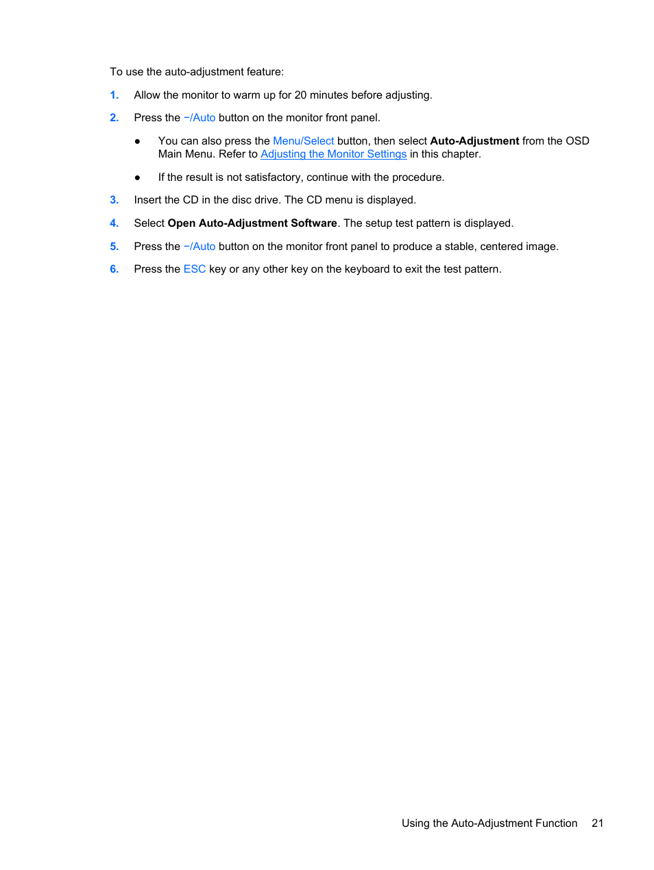 HP L2045w 20-inch Widescreen LCD Monitor User Manual | Page 27 / 52