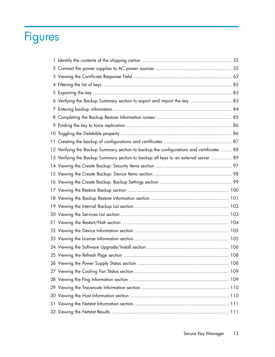 Figures | HP Secure Key Manager User Manual | Page 13 / 352