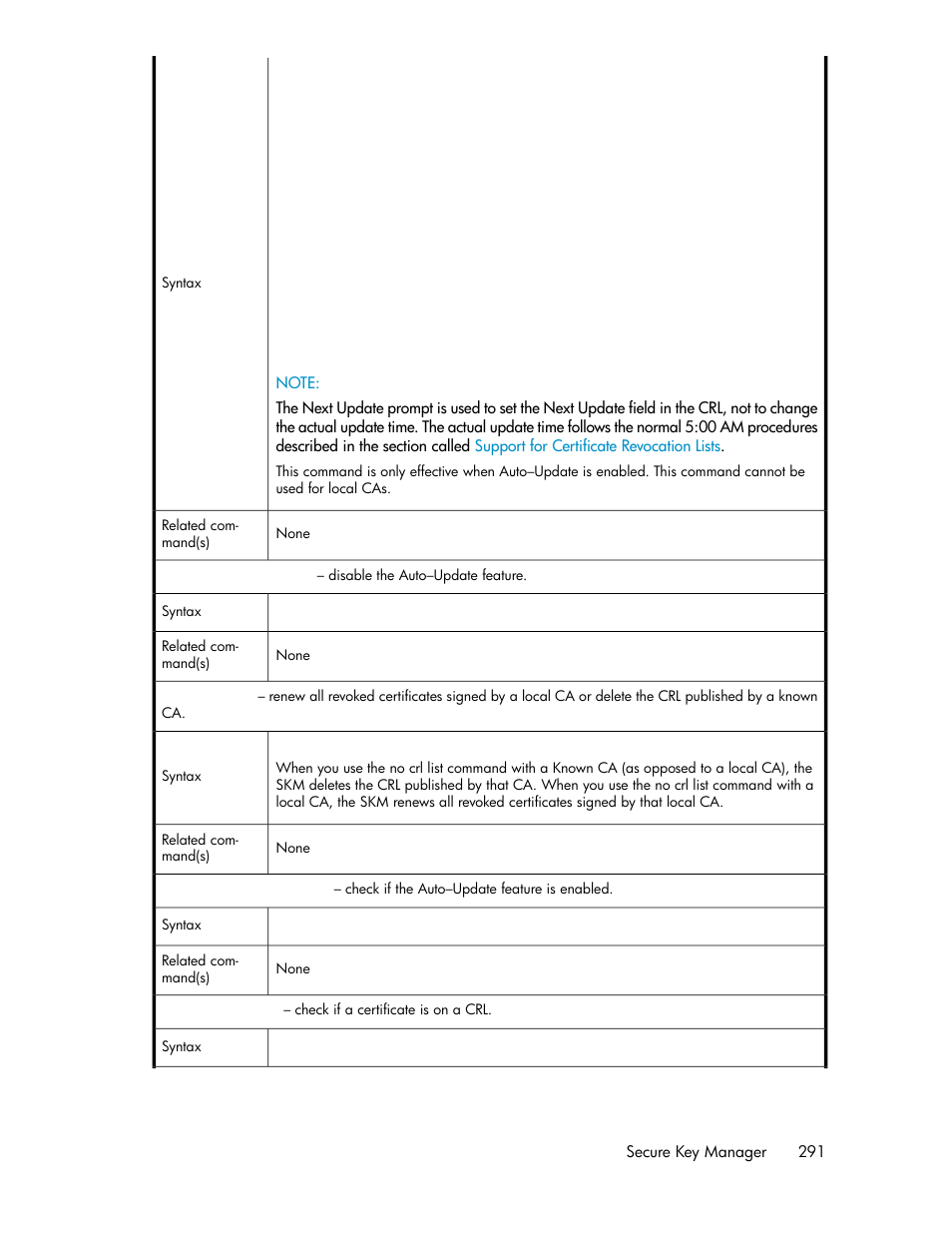 HP Secure Key Manager User Manual | Page 291 / 352