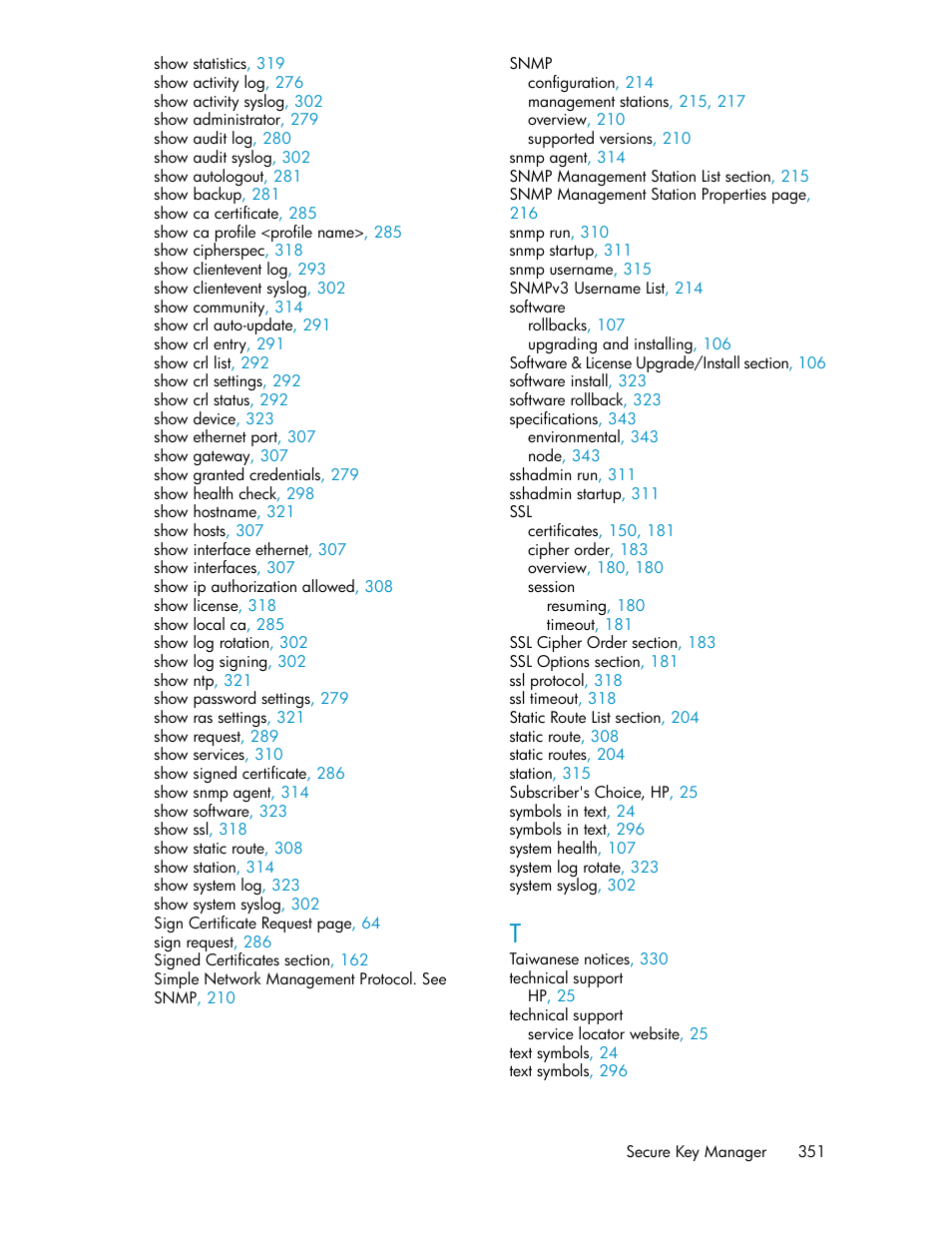 HP Secure Key Manager User Manual | Page 351 / 352