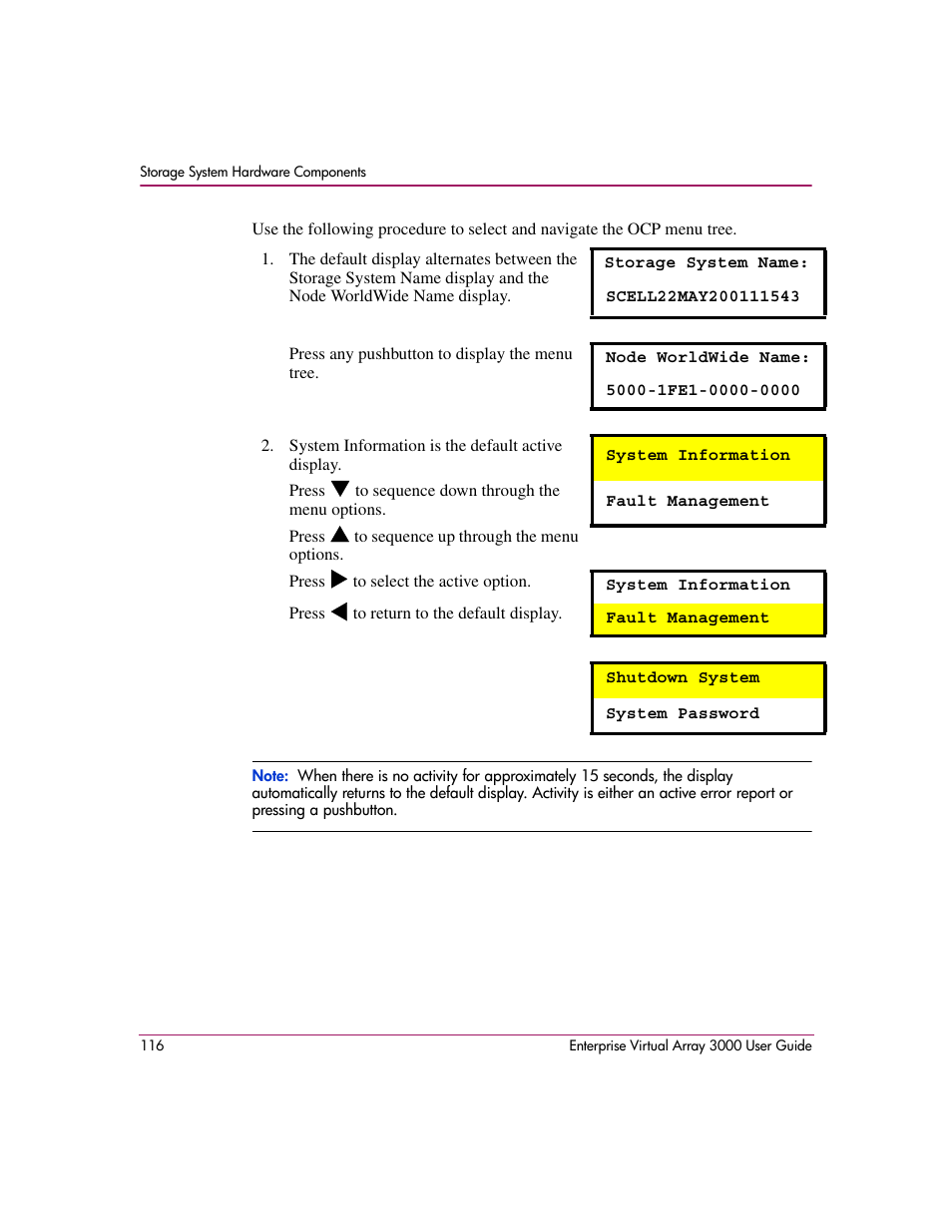 HP 3000 Enterprise Virtual Array User Manual | Page 116 / 244