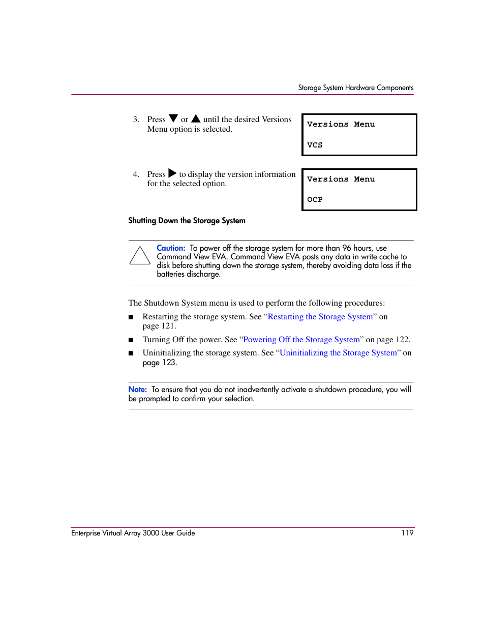 HP 3000 Enterprise Virtual Array User Manual | Page 119 / 244