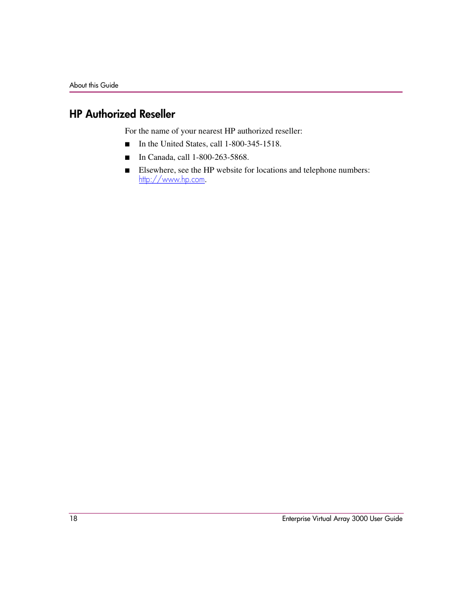 Hp authorized reseller | HP 3000 Enterprise Virtual Array User Manual | Page 18 / 244