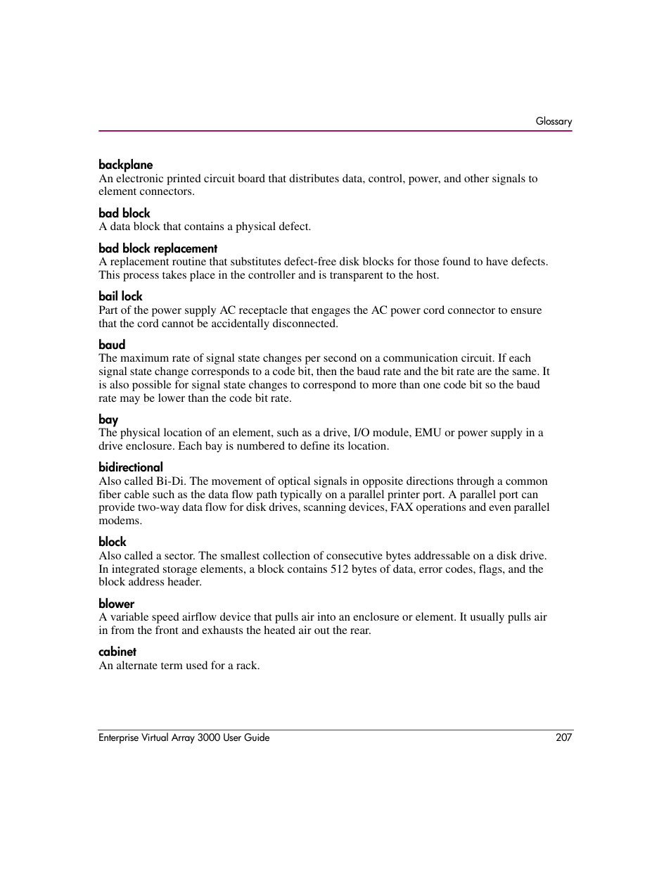 HP 3000 Enterprise Virtual Array User Manual | Page 207 / 244