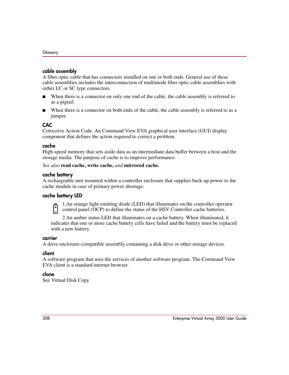 HP 3000 Enterprise Virtual Array User Manual | Page 208 / 244