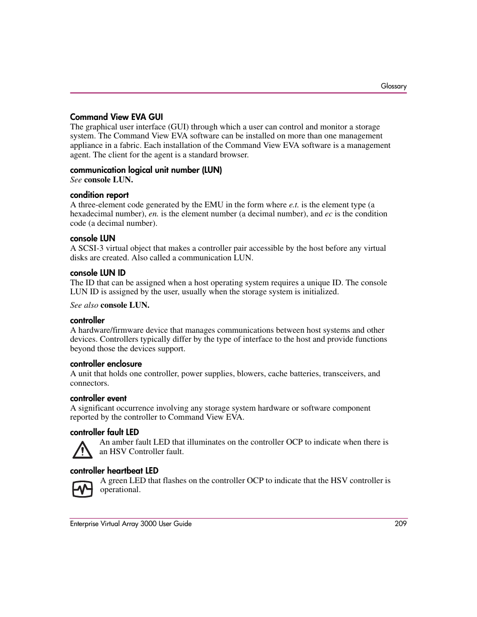 HP 3000 Enterprise Virtual Array User Manual | Page 209 / 244