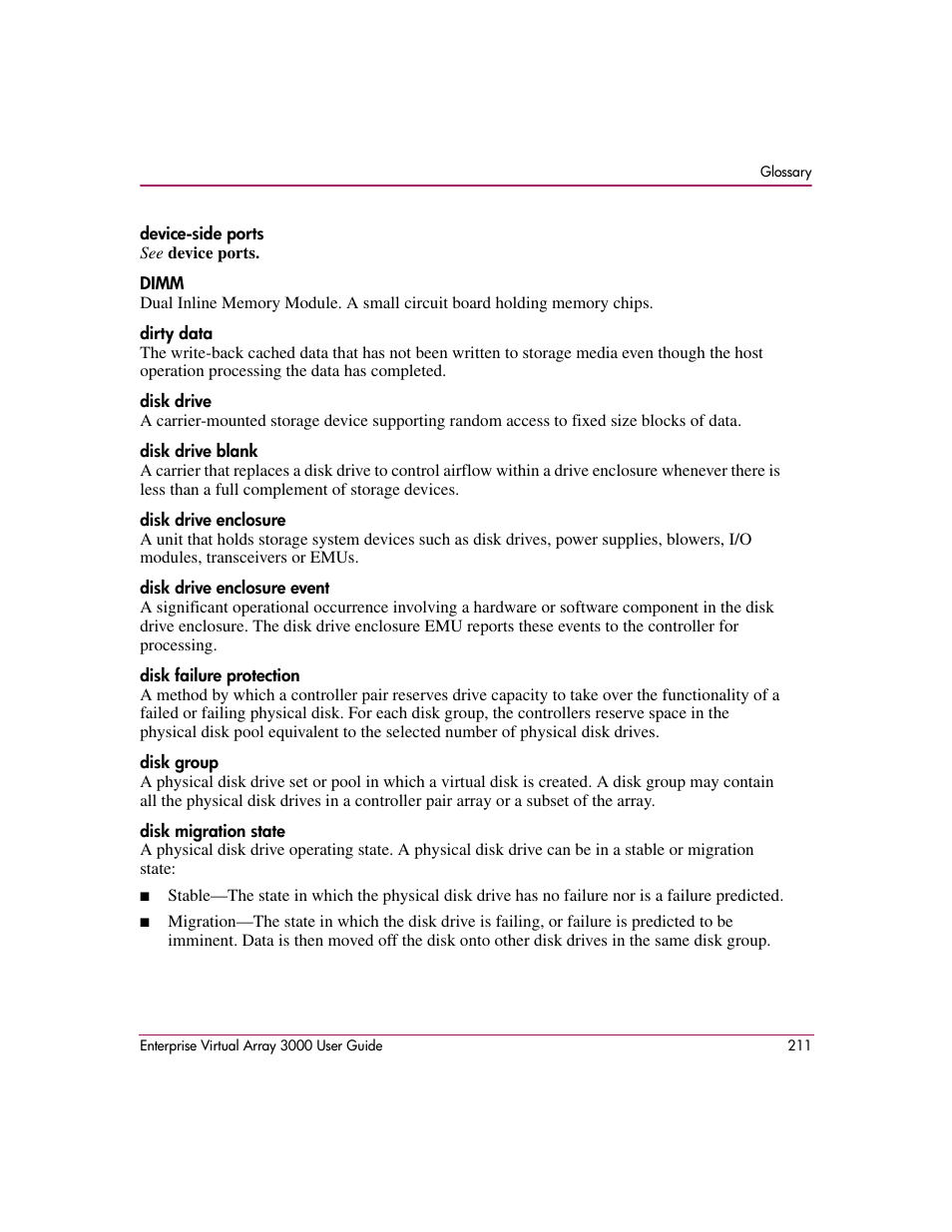 HP 3000 Enterprise Virtual Array User Manual | Page 211 / 244