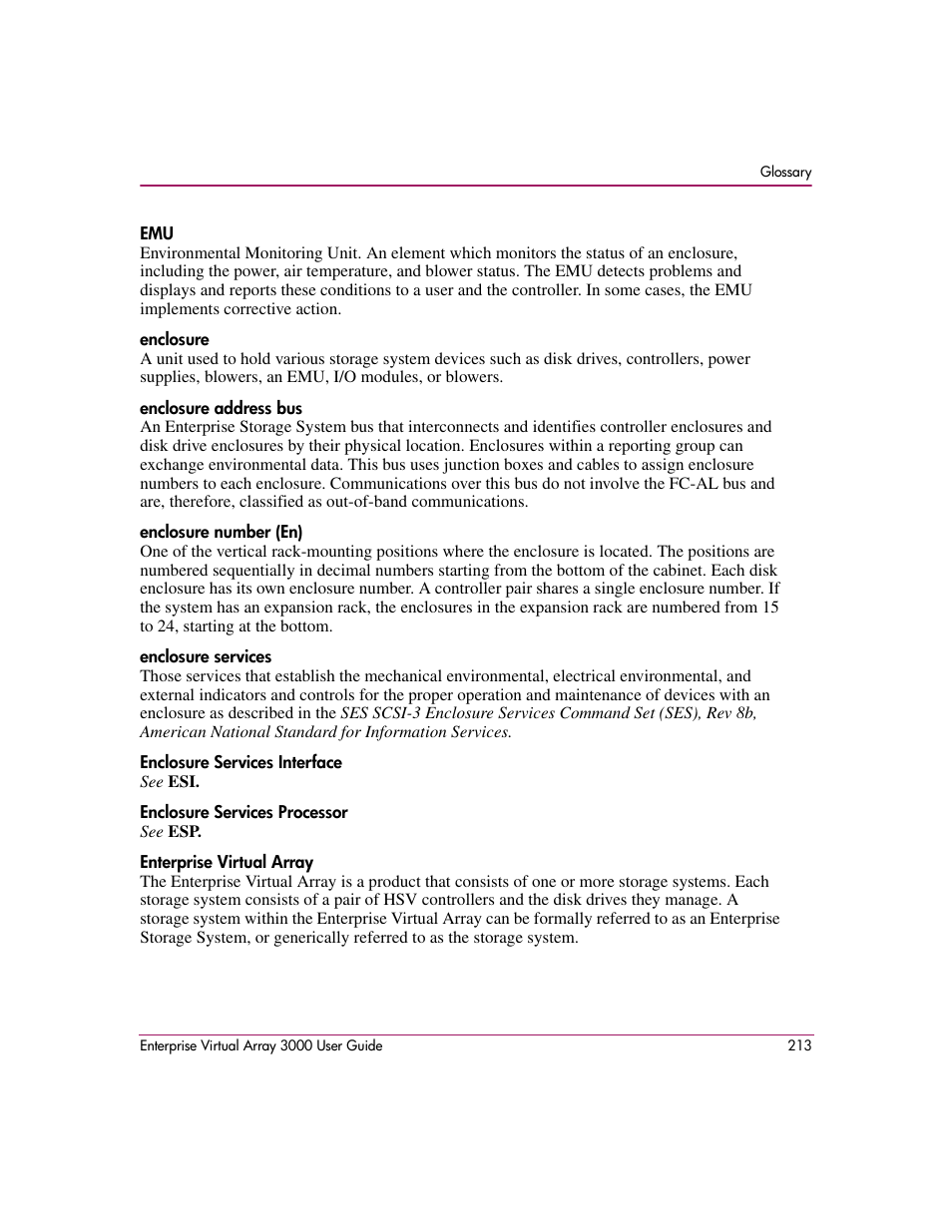 HP 3000 Enterprise Virtual Array User Manual | Page 213 / 244