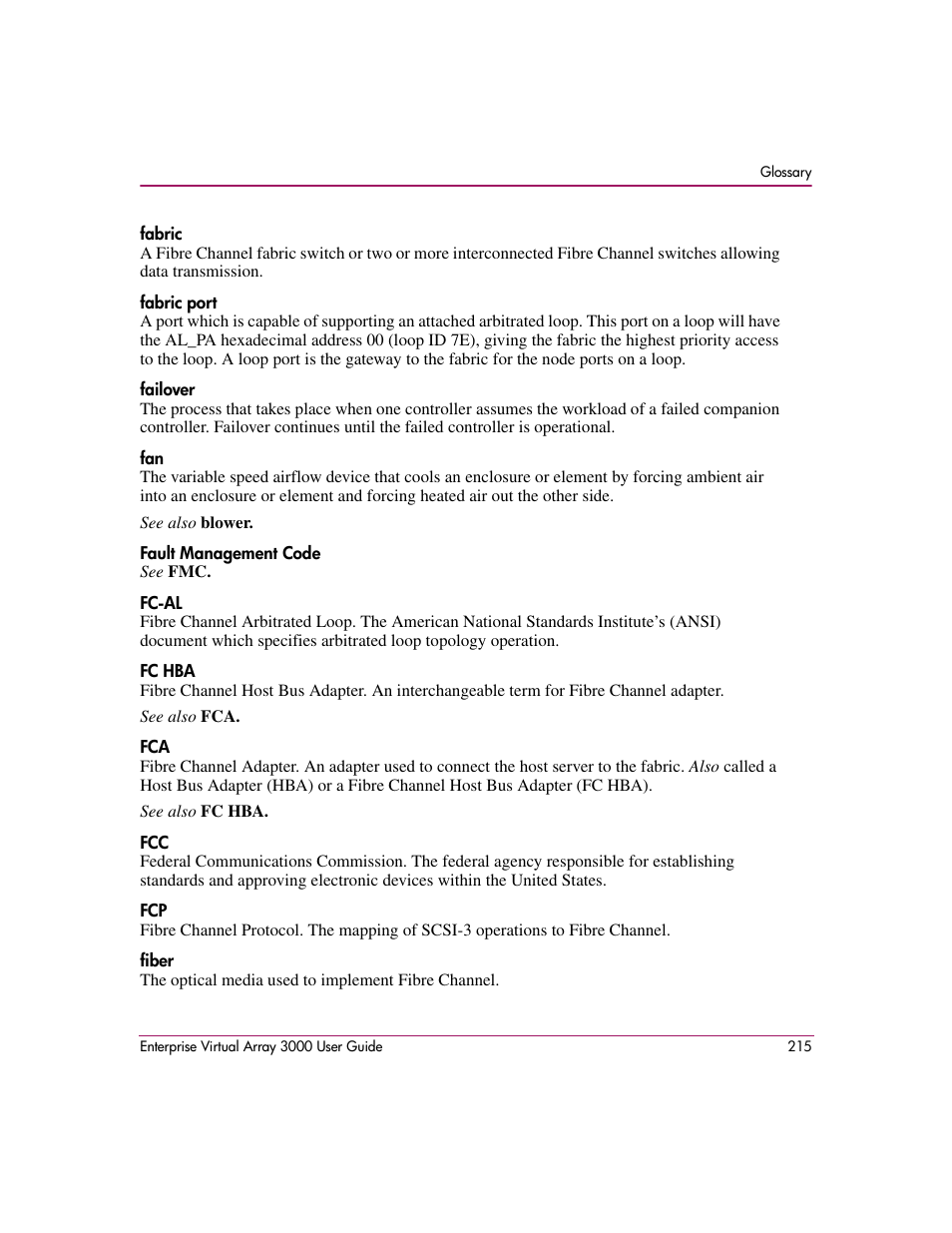 HP 3000 Enterprise Virtual Array User Manual | Page 215 / 244