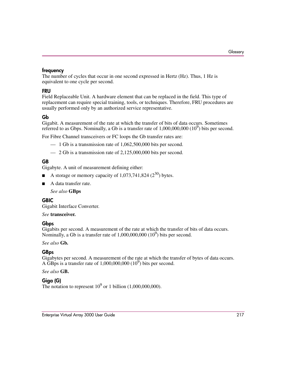 HP 3000 Enterprise Virtual Array User Manual | Page 217 / 244