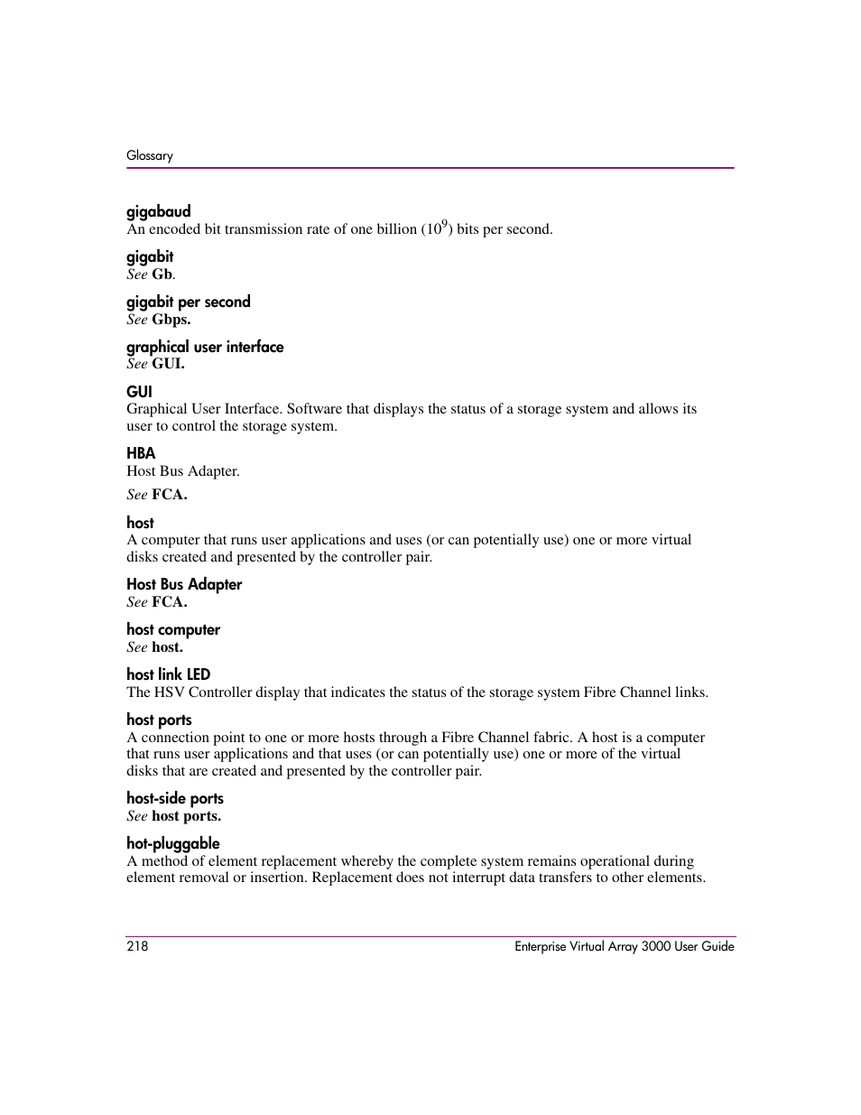 HP 3000 Enterprise Virtual Array User Manual | Page 218 / 244