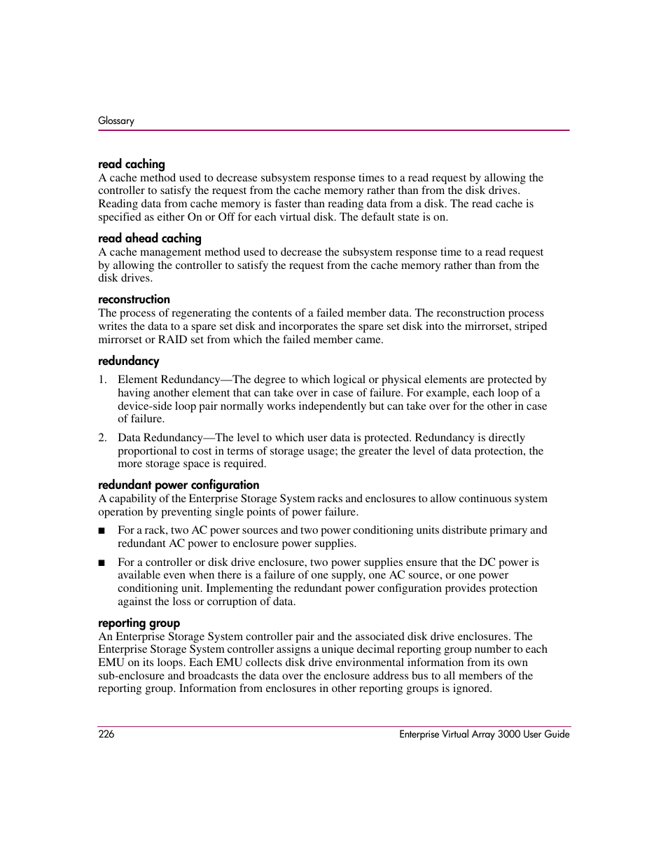 HP 3000 Enterprise Virtual Array User Manual | Page 226 / 244