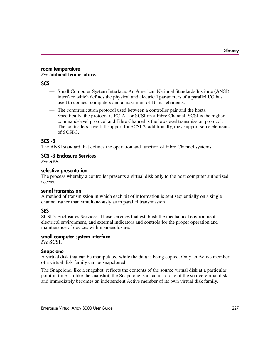 HP 3000 Enterprise Virtual Array User Manual | Page 227 / 244