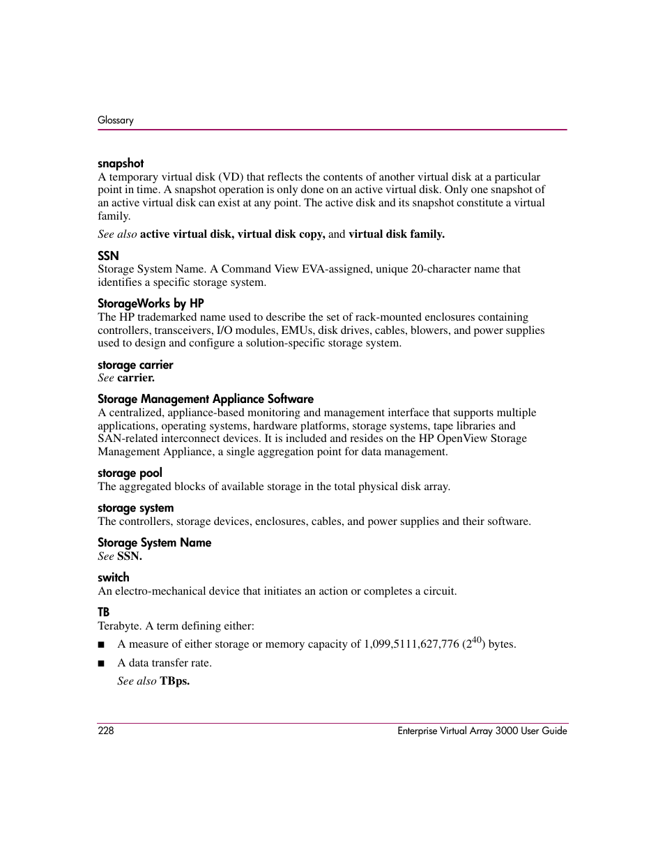 HP 3000 Enterprise Virtual Array User Manual | Page 228 / 244