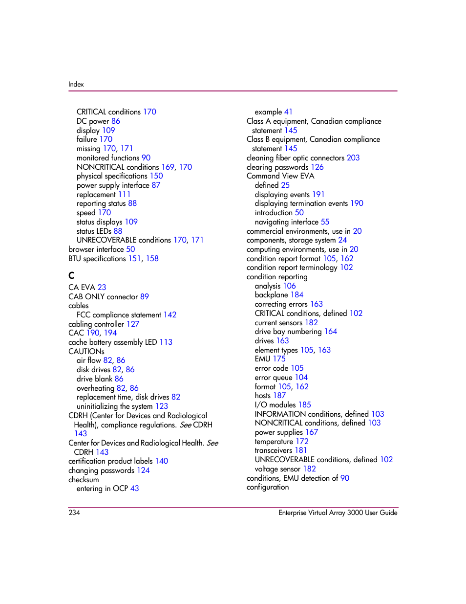 HP 3000 Enterprise Virtual Array User Manual | Page 234 / 244