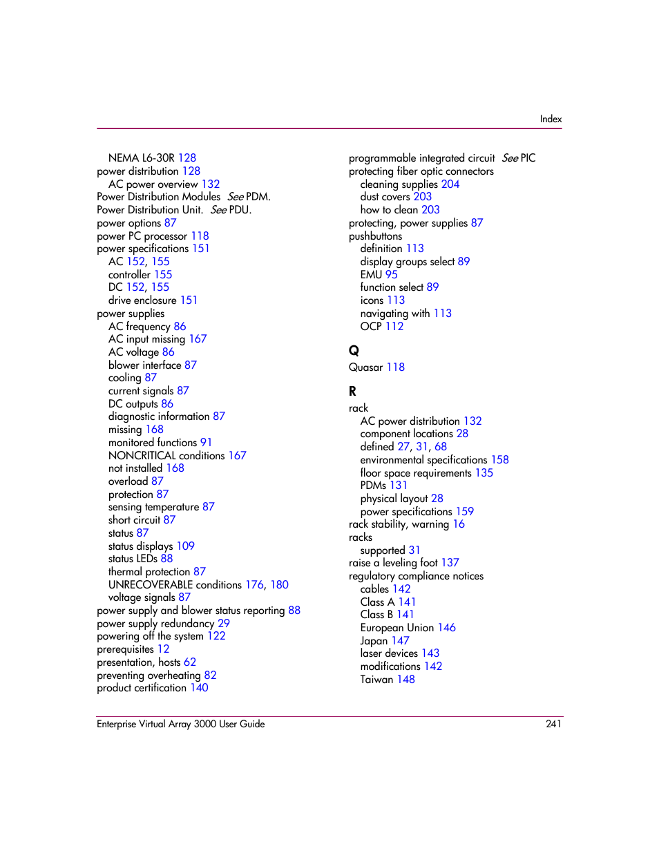 HP 3000 Enterprise Virtual Array User Manual | Page 241 / 244