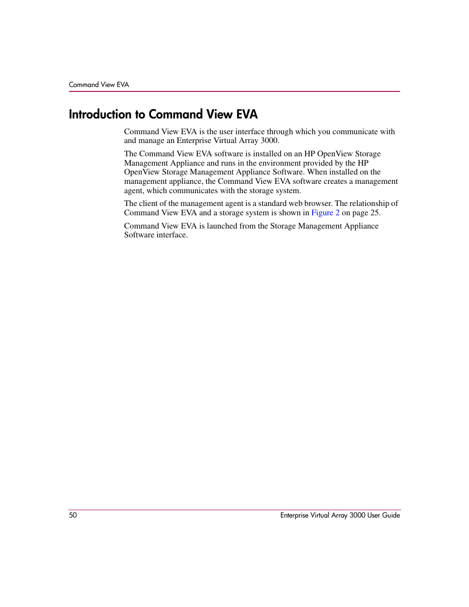 Introduction to command view eva | HP 3000 Enterprise Virtual Array User Manual | Page 50 / 244