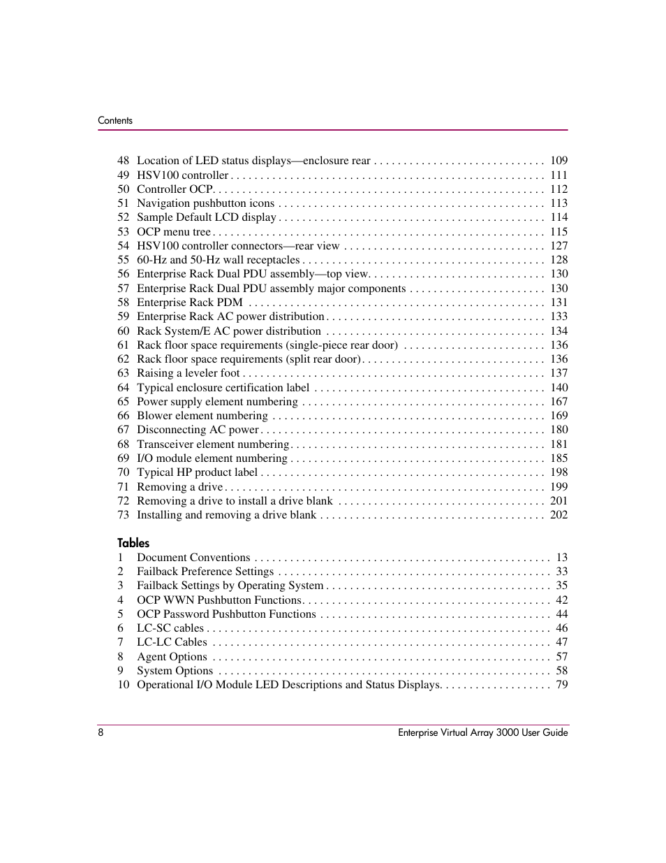 HP 3000 Enterprise Virtual Array User Manual | Page 8 / 244