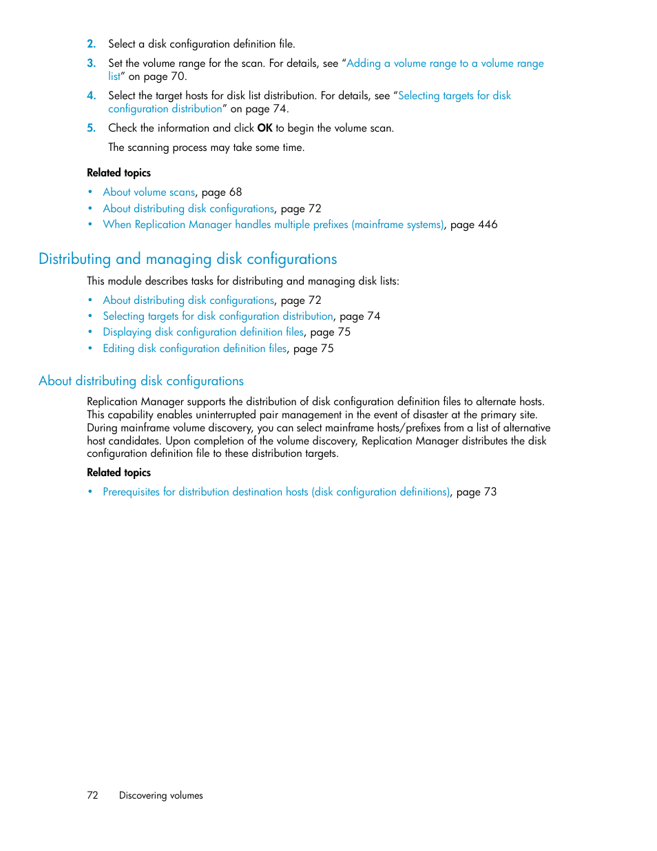 Distributing and managing disk configurations, About distributing disk configurations | HP XP P9000 Command View Advanced Edition Software User Manual | Page 72 / 468