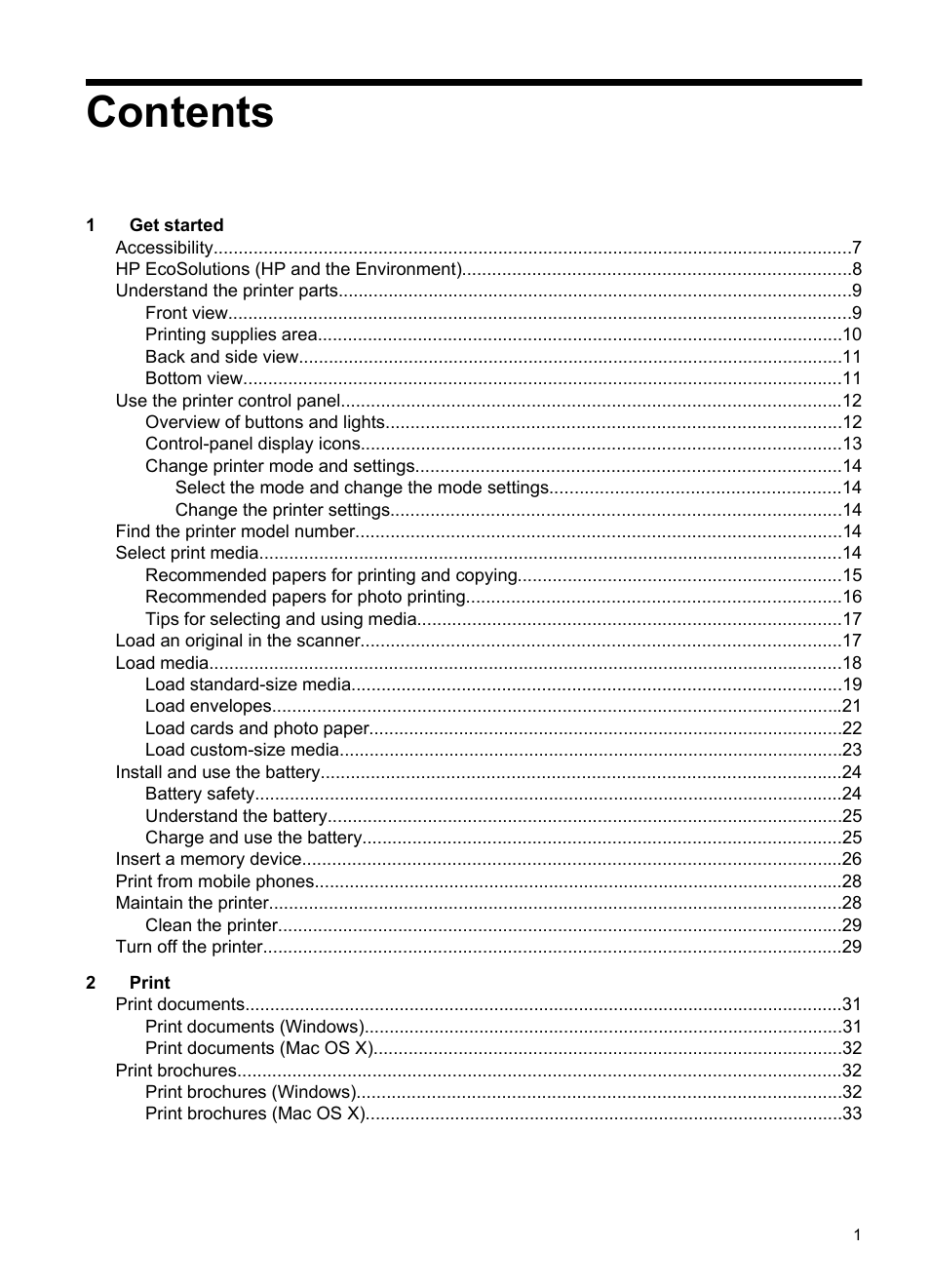 HP Officejet 150 Mobile All-in-One Printer - L511a User Manual | Page 5 / 138