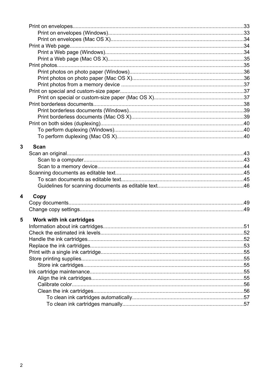 HP Officejet 150 Mobile All-in-One Printer - L511a User Manual | Page 6 / 138