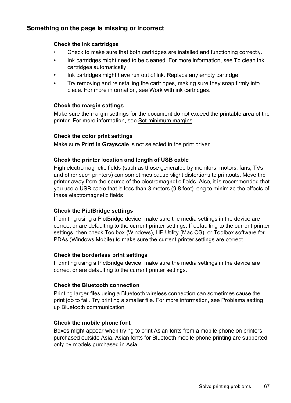 HP Officejet 150 Mobile All-in-One Printer - L511a User Manual | Page 71 / 138