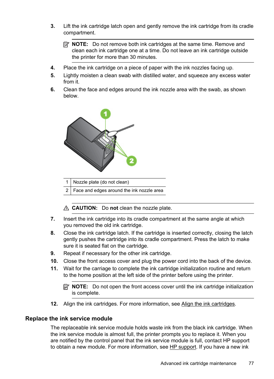 Replace the ink service module, See replace the ink service module | HP Officejet 150 Mobile All-in-One Printer - L511a User Manual | Page 81 / 138