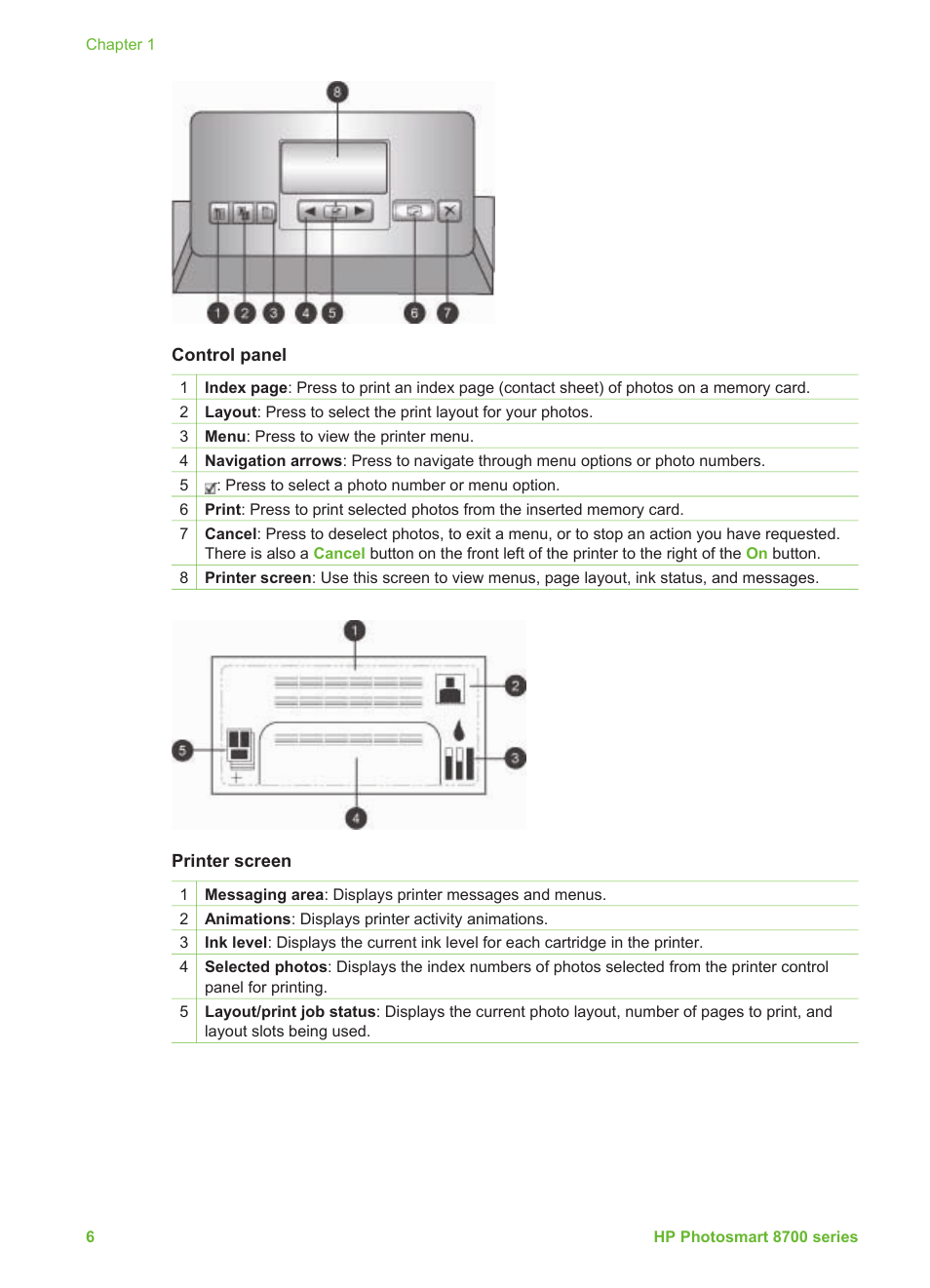 HP Photosmart 8750 Professional Photo Printer User Manual | Page 10 / 83
