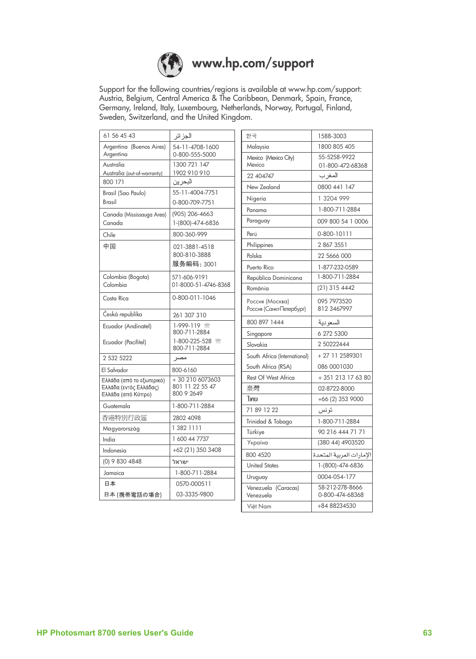 HP Photosmart 8750 Professional Photo Printer User Manual | Page 67 / 83