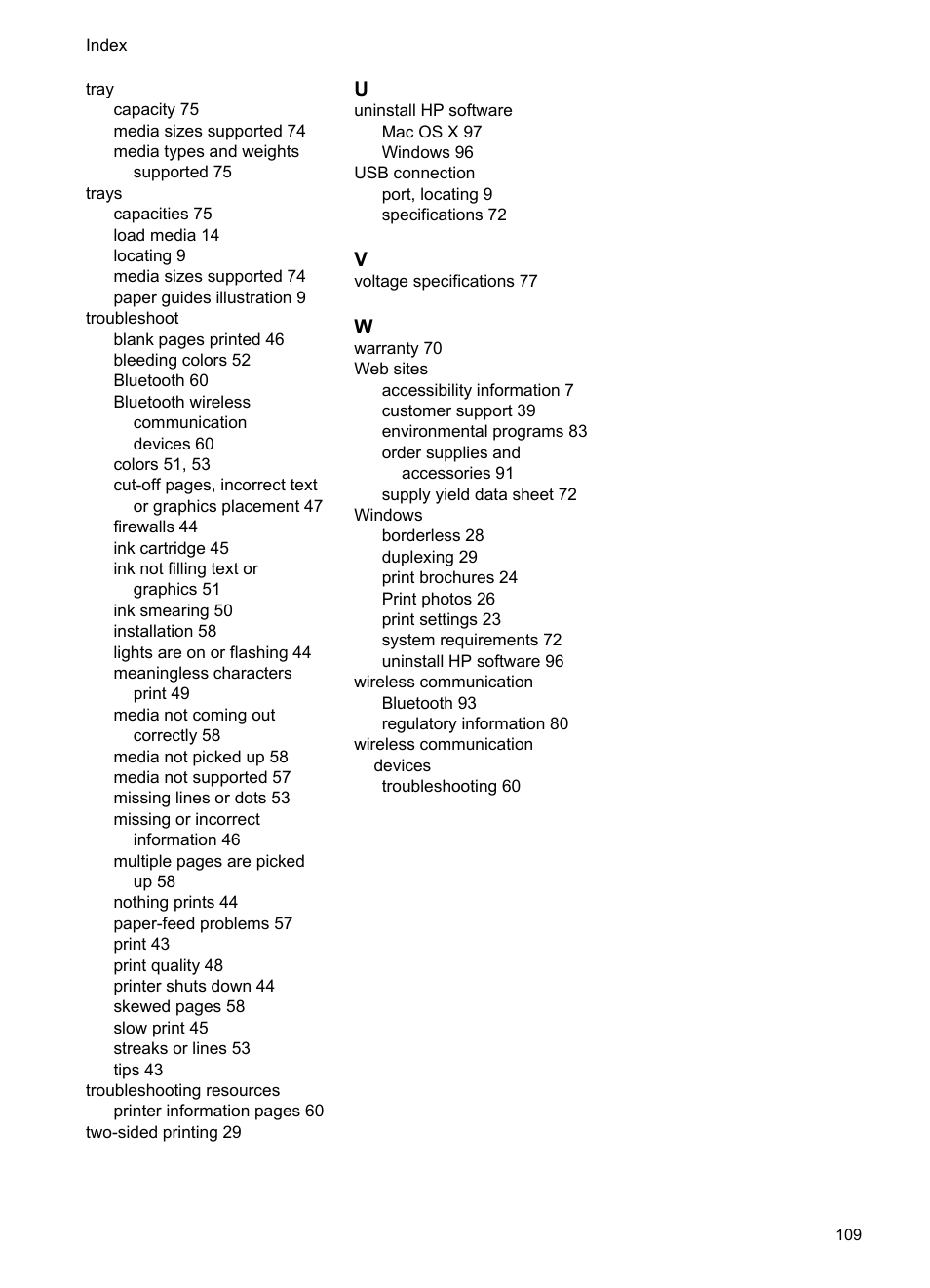 HP Officejet 100 Mobile Printer - L411a User Manual | Page 113 / 116