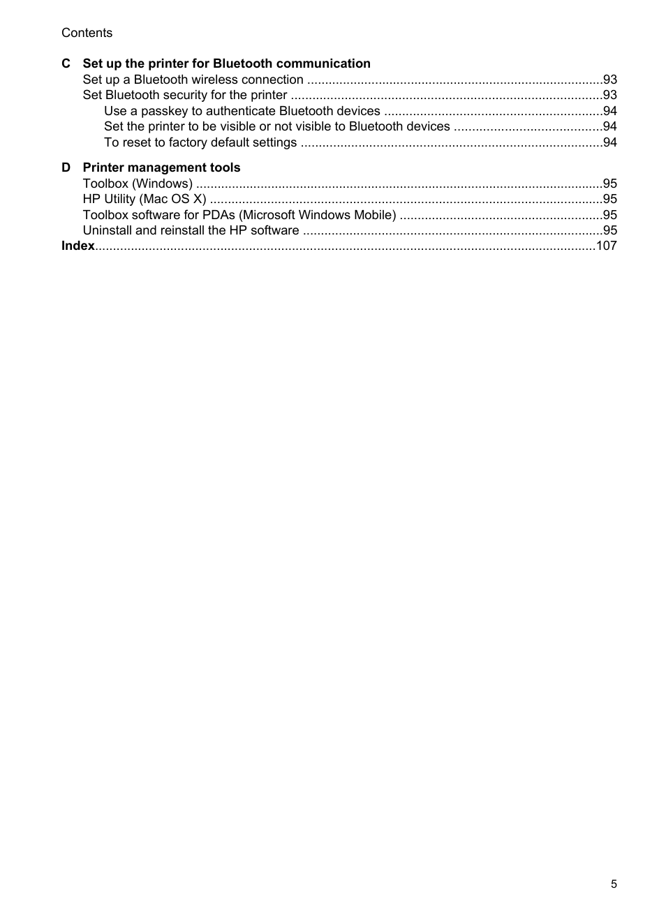 HP Officejet 100 Mobile Printer - L411a User Manual | Page 9 / 116