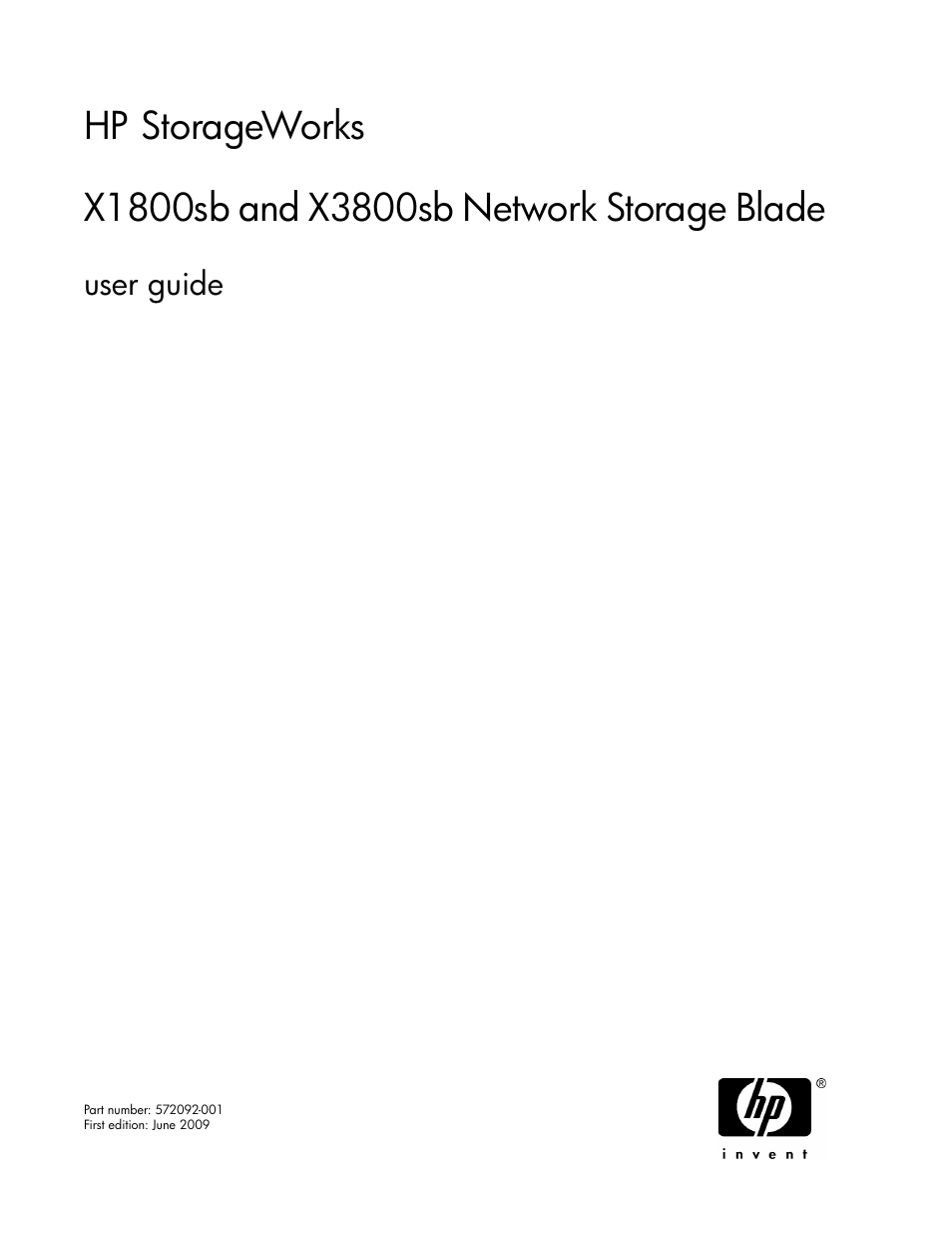 HP StorageWorks X1800sb Network Storage Blade User Manual | 102 pages