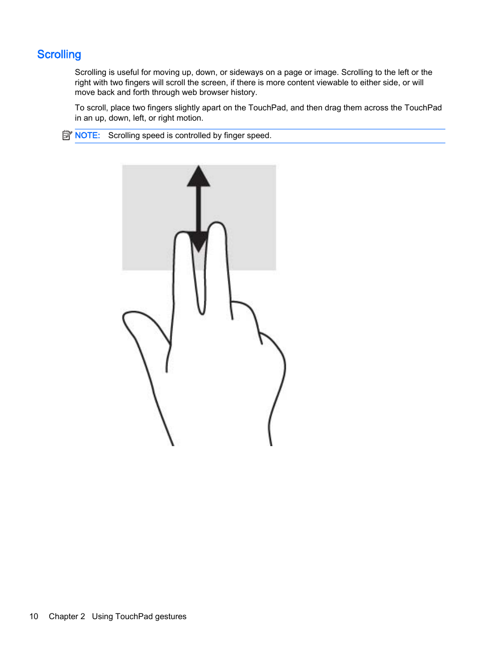 Scrolling | HP Chromebook 11 G2 User Manual | Page 16 / 23