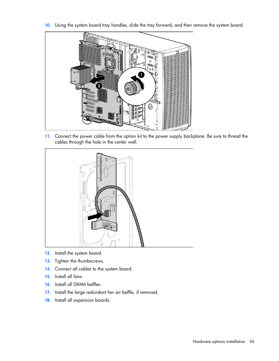 HP ProLiant ML350 G6 Server User Manual | Page 56 / 144