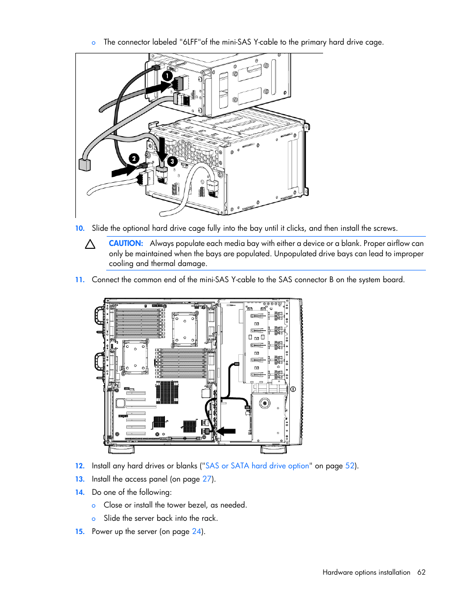 HP ProLiant ML350 G6 Server User Manual | Page 62 / 144