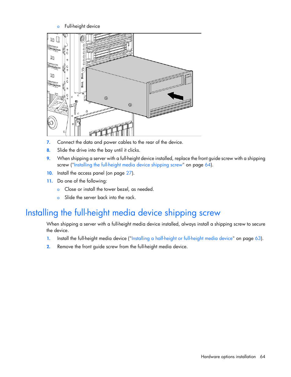 HP ProLiant ML350 G6 Server User Manual | Page 64 / 144