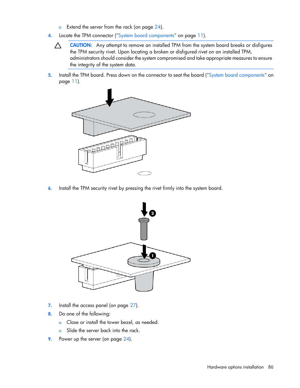 HP ProLiant ML350 G6 Server User Manual | Page 86 / 144